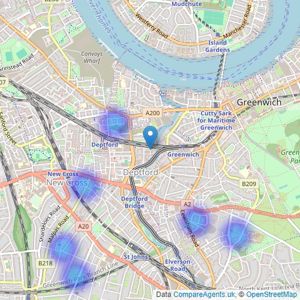 Hestia's - London listings heatmap