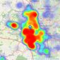 Heywoods - Newcastle-under-Lyme listings heatmap