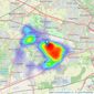 Higham Estate agents - Tyldesley listings heatmap