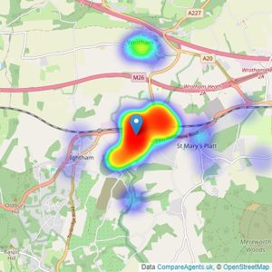 Hillier Reynolds - Borough Green listings heatmap