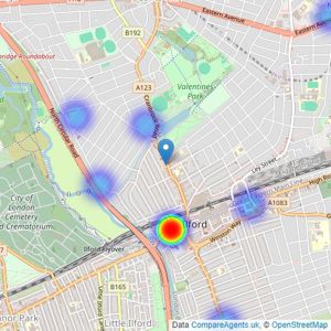 Hills Estate - Ilford listings heatmap