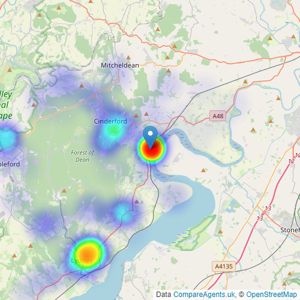 Hills Property Consultants - Newnham listings heatmap