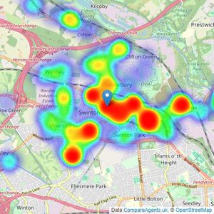 Hills - Swinton listings heatmap