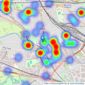 Hilton & Fox - Wembley listings heatmap