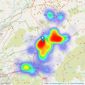 Hilton & Horsfall Estate Agents - Barrowford listings heatmap