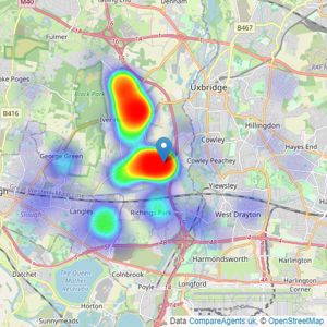 Hilton King & Locke - Iver listings heatmap