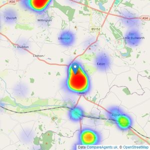 Hinchliffe Holmes - Tarporley listings heatmap