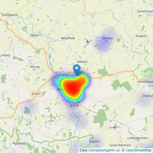 Hizzy - Hadleigh listings heatmap