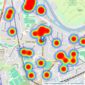 HJC - Thames Ditton listings heatmap