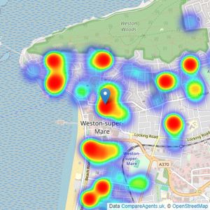 Hobbs & Webb - Weston-super-Mare listings heatmap