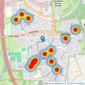 Hodders - Byfleet listings heatmap