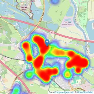 Hodders - Chertsey listings heatmap