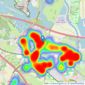 Hodders - Chertsey listings heatmap