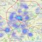 Hodsons Estate Agents - Wakefield listings heatmap