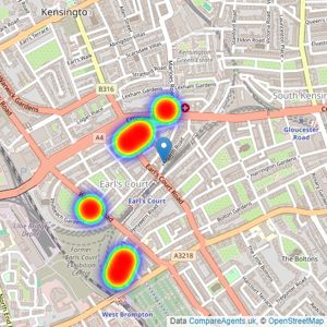 Hogarth Estates - London listings heatmap