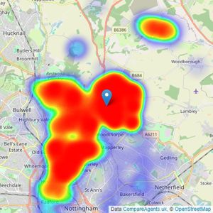 HoldenCopley - Nottingham listings heatmap