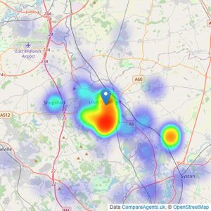 Holders Estate Agents - Loughborough listings heatmap