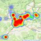 holland & odam - Wells listings heatmap