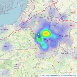 Hollis Morgan Auctions Bristol & West Country - Bristol listings heatmap