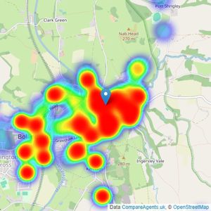 Holmes-Naden Estate Agents - Bollington listings heatmap