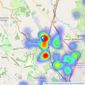 Holmes-Naden Estate Agents - Prestbury listings heatmap