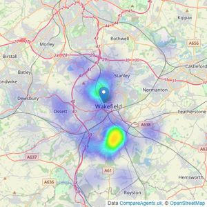 Holroyd Miller - Wakefield listings heatmap