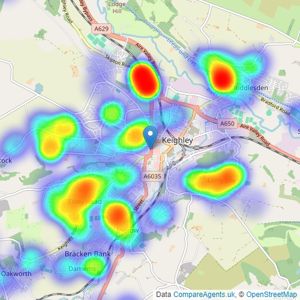 Holroyds - Keighley listings heatmap