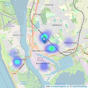 Home and Finance - Barrow listings heatmap