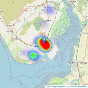 Home and Finance - Millom listings heatmap