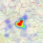 Home & Manor - Kirkheaton listings heatmap