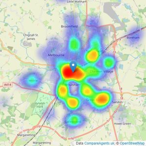 HOME - Chelmsford listings heatmap