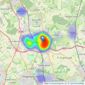 Home Counties - Potters Bar listings heatmap