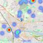 home estate agents - Bedford listings heatmap