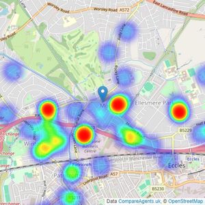 Home Estate Agents - Monton listings heatmap