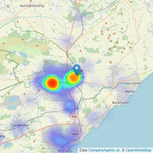 Home Sweet Home Estate Agents Fife - Glenrothes listings heatmap