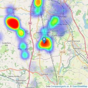 Home Truths - Chorley listings heatmap