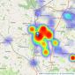 Home2Sell - Belper listings heatmap