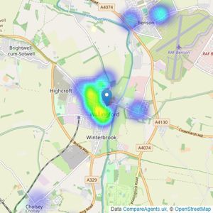 Homebase Property Management - Wallingford listings heatmap