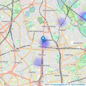 Homefinders - London listings heatmap