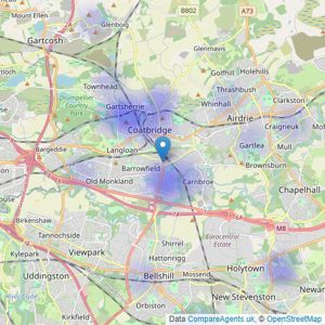 HomeLink - Coatbridge listings heatmap