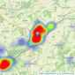 Homes Estate Agents - Alton listings heatmap