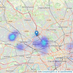 Homesforth - London listings heatmap