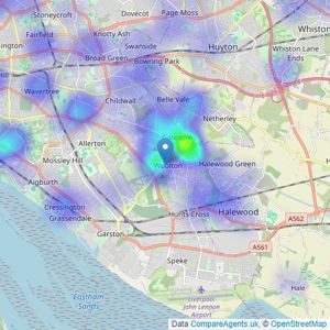 Homesure Property - Liverpool listings heatmap