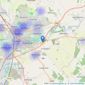 Hone & Company Estate Agents - Bedford listings heatmap