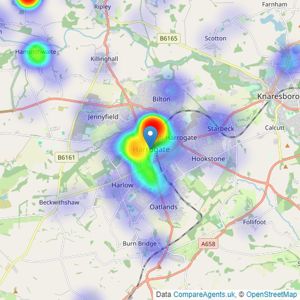 Hopkinsons EA - Harrogate listings heatmap