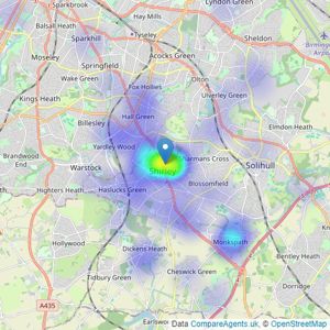 Horton & Storey - Shirley listings heatmap