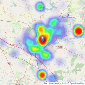 Horts Estate Agents - Northampton listings heatmap