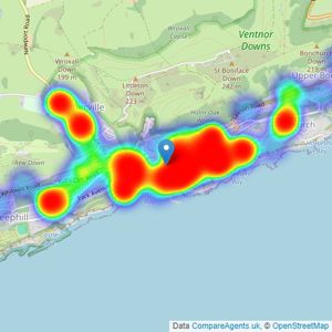 Hose Rhodes Dickson - Ventnor listings heatmap