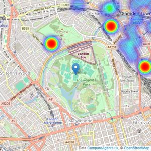 Hotblack Desiato - Camden listings heatmap