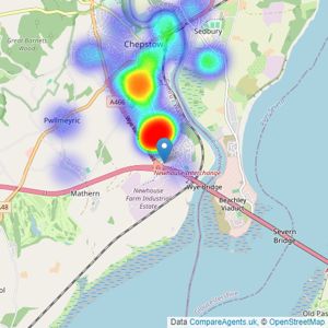 House and Home Property Agents - Chepstow listings heatmap